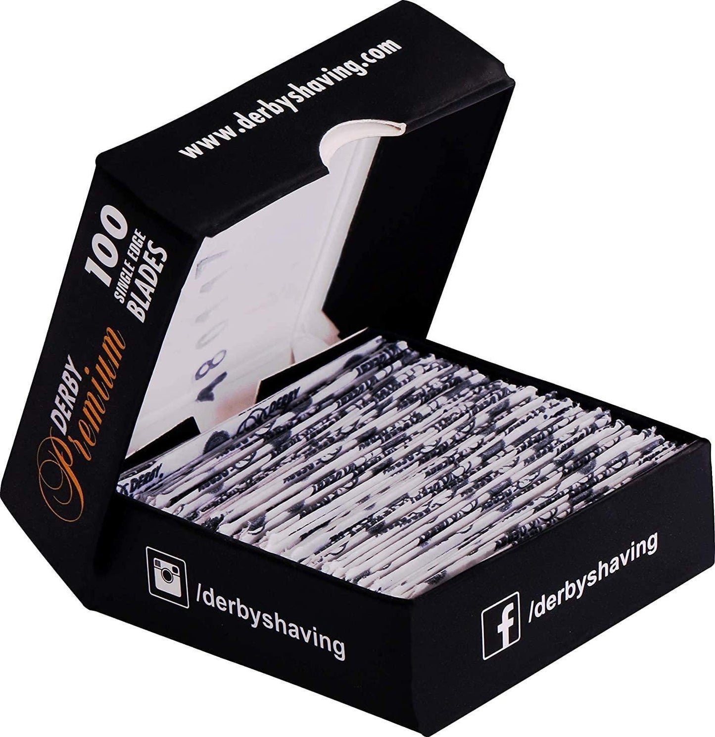 Derby Professional PREMIUM Single Edge Razor Blades, 100 Count