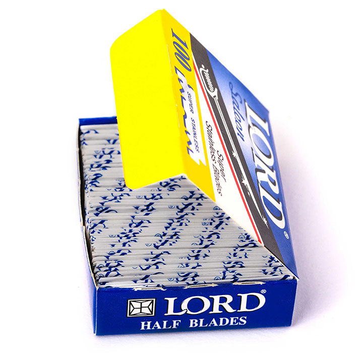 100 Lord Super Stainless Single Edge Half Blades for Barber Straight Razors