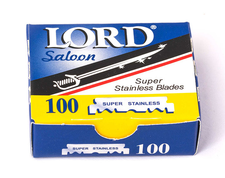 100 Lord Super Stainless Single Edge Half Blades for Barber Straight Razors