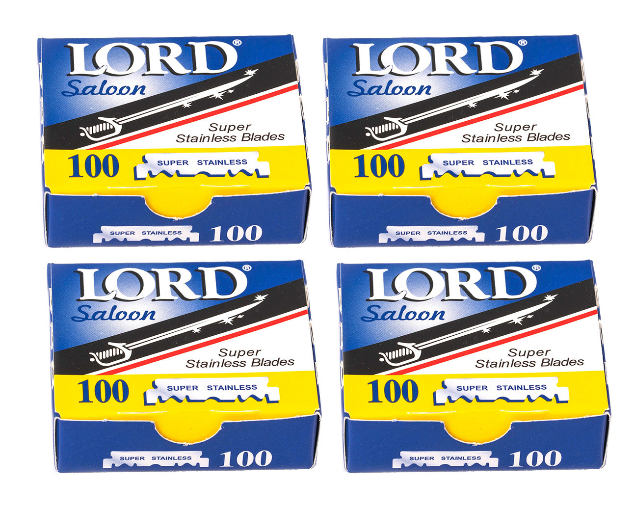 100 Lord Super Stainless Single Edge Half Blades for Barber Straight Razors