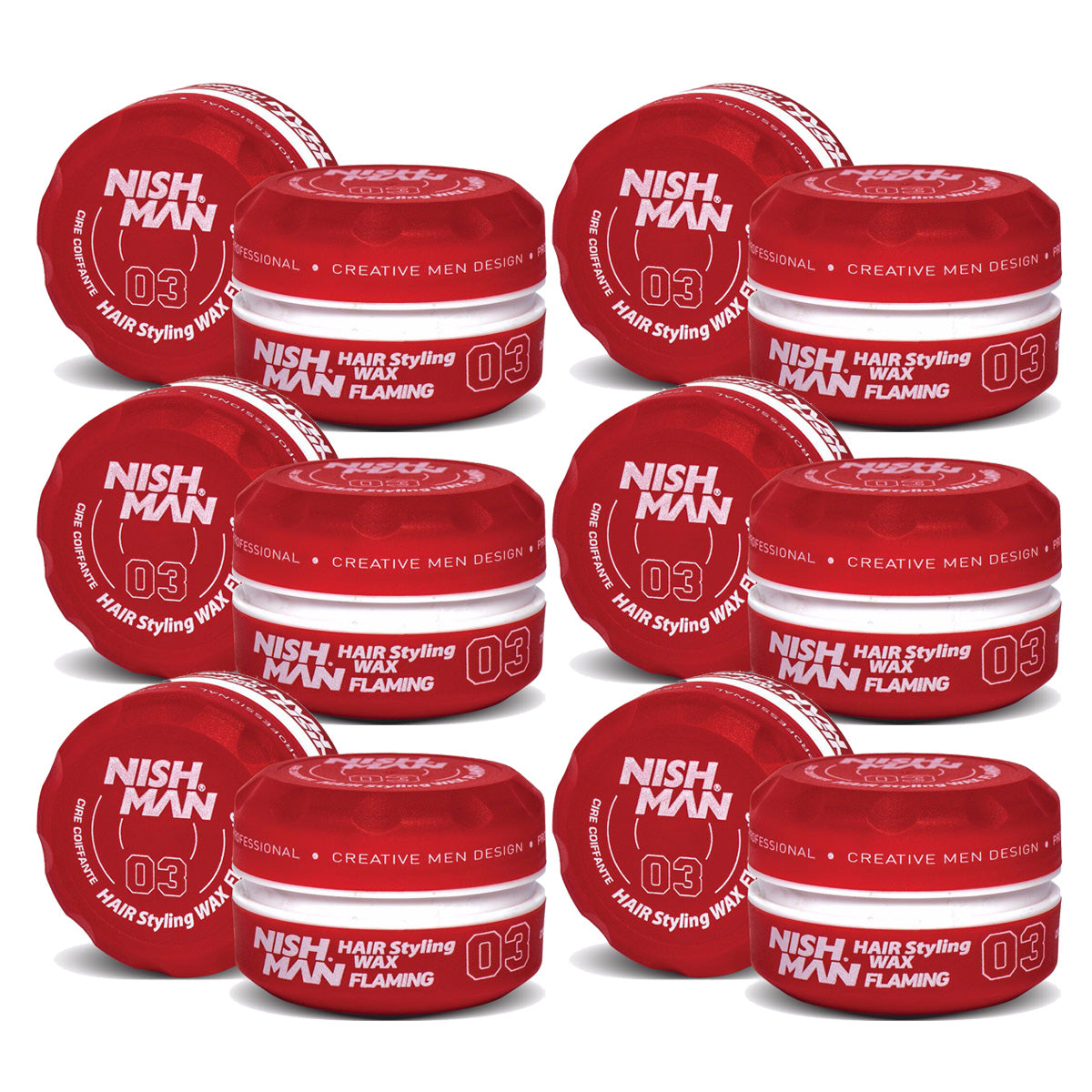 Nishman Hair Styling Cherry Red Wax 03