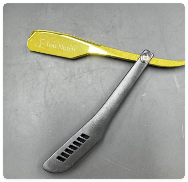 JE Top Notch Straight Razor –  RED-Gold Edition
