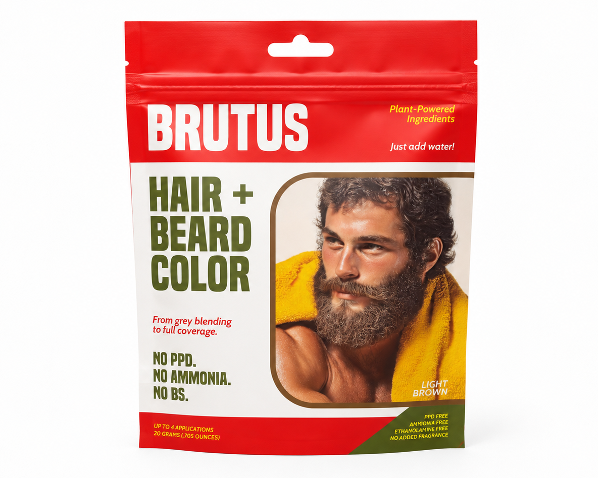 Light Brown Hair + Beard Color Kit - 4 Pack