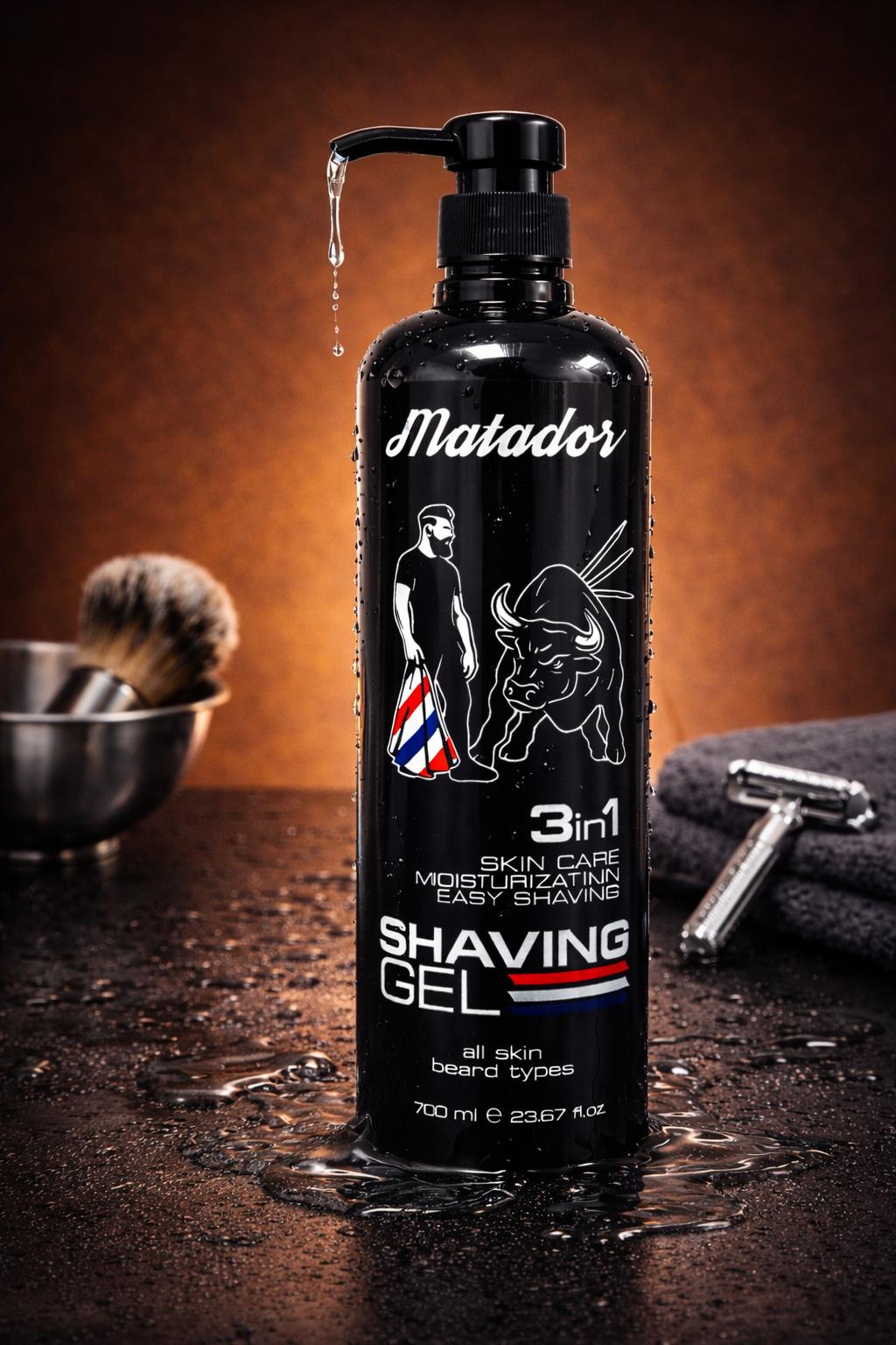 Matador Moisturizing Shaving Gel 700ml + 100 Derby Blades Pre-cut