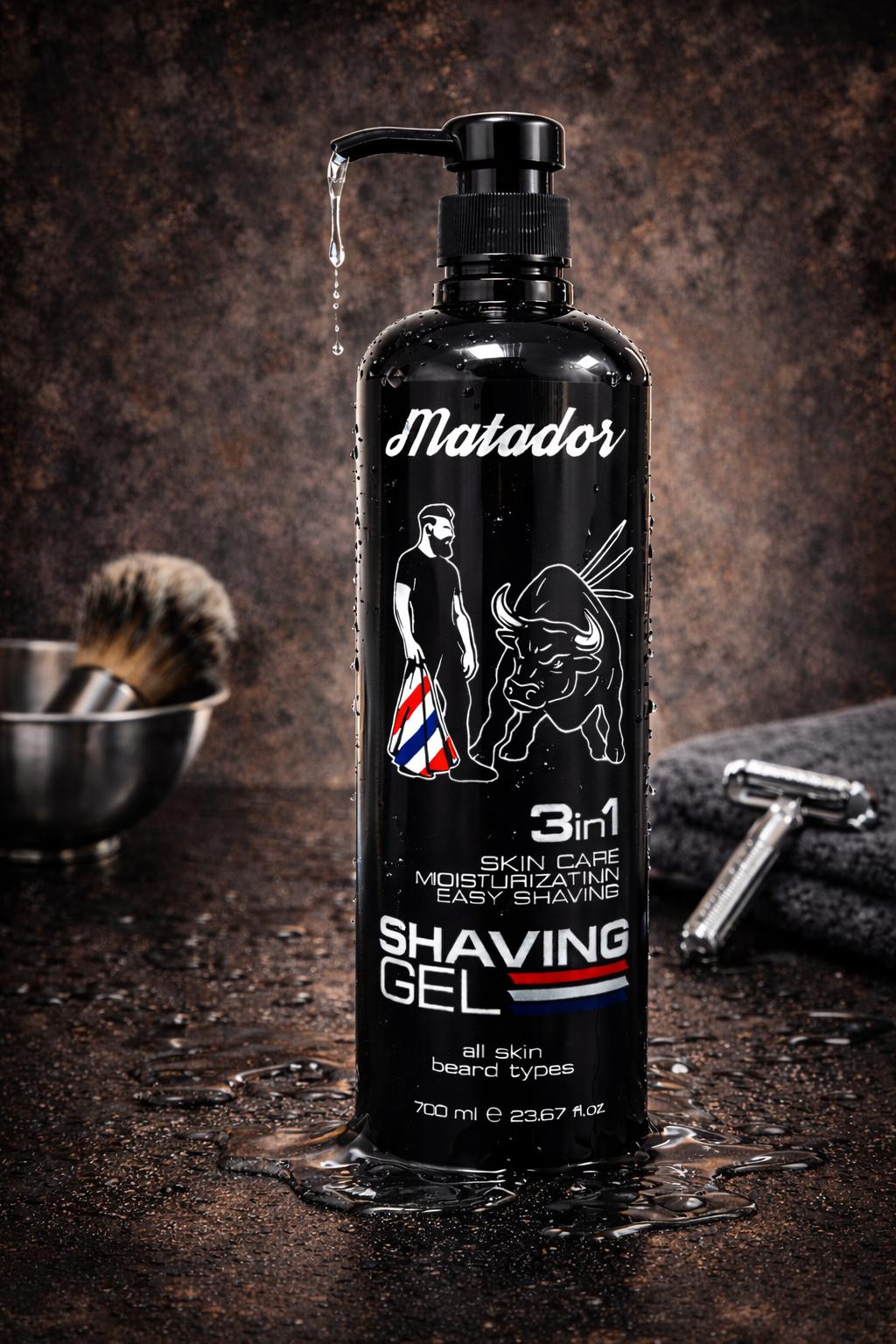 Matador Moisturizing Shaving Gel 700ml + 100 Derby Blades Pre-cut