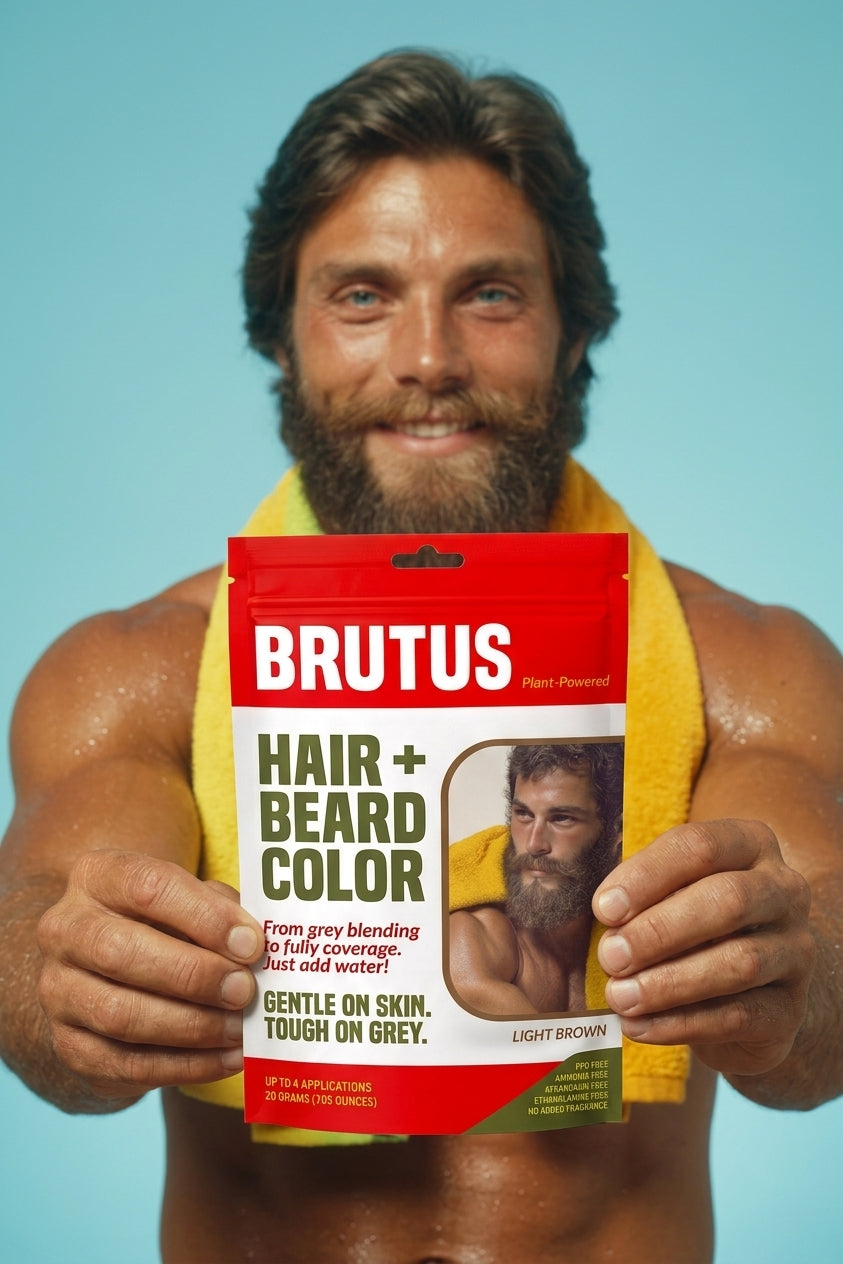 Light Brown Hair + Beard Color Kit - 4 Pack