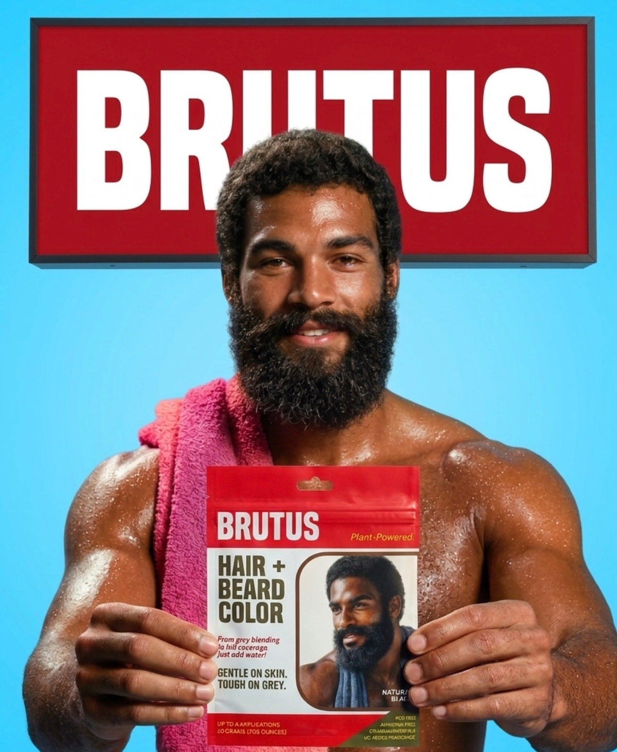 Natural Black Hair + Beard Color Kit - 4 Pack