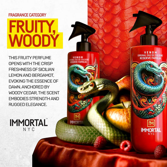 Immortal NYC Venom Reserve After Shave Spray Body/Face Men's Cologne, 17 oz