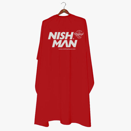 Nishman Barber/Stylist Red Cutting Cape