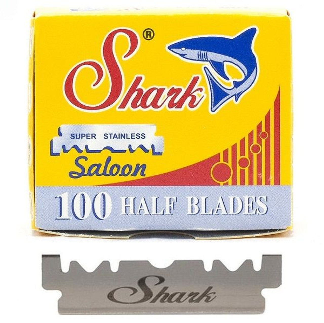 100 Shark Super Stainless Single Edge Half Blades for Barber Straight Razors