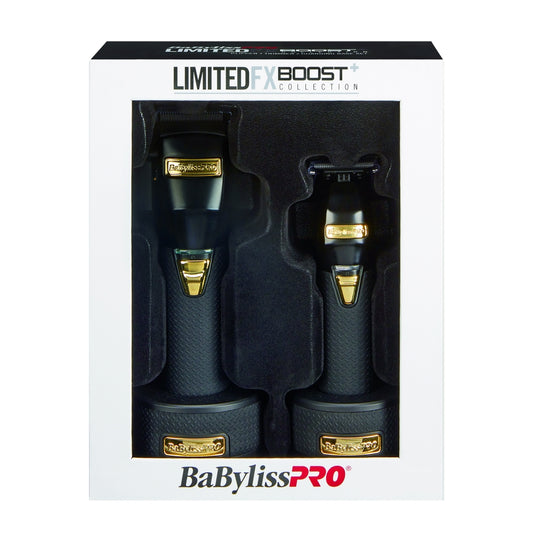 BaByliss PRO Black FX Boost+ Limited Edition Clipper & Trimmer Set w/ Charging Base