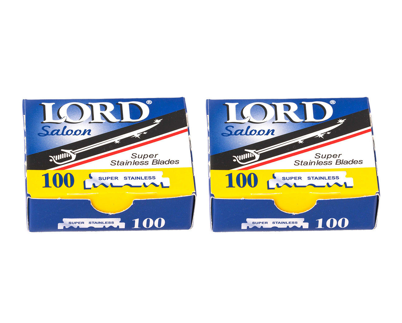100 Lord Super Stainless Single Edge Half Blades for Barber Straight R ...